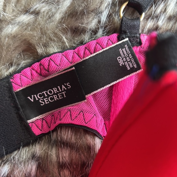 Victoria’s Secret Pink and Black Babydoll Lingerie Size 36D - Picture 11 of 11